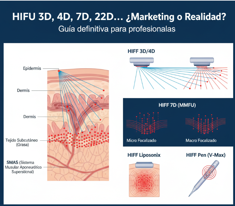 HIFU 3D, 4D, 7D, 22D