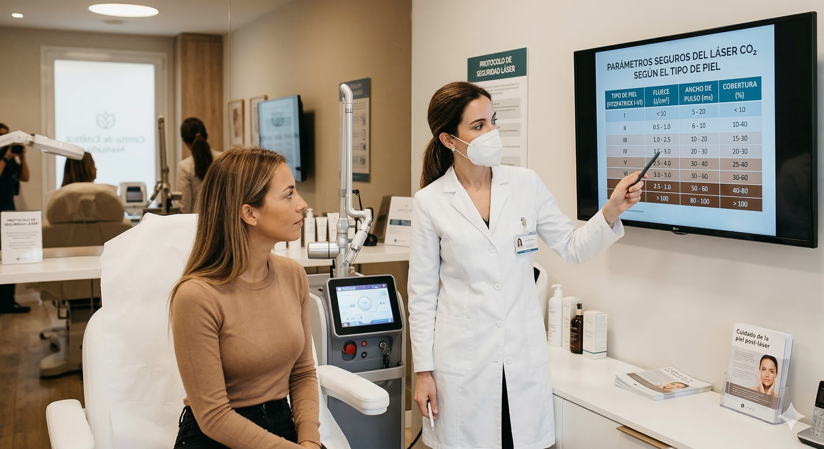 Parámetros seguros del láser CO₂