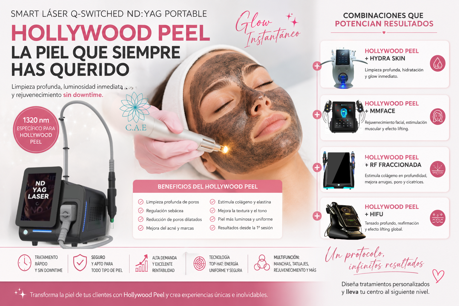 ✨ Ventajas del LÁSER Q`en Hollywood Peel