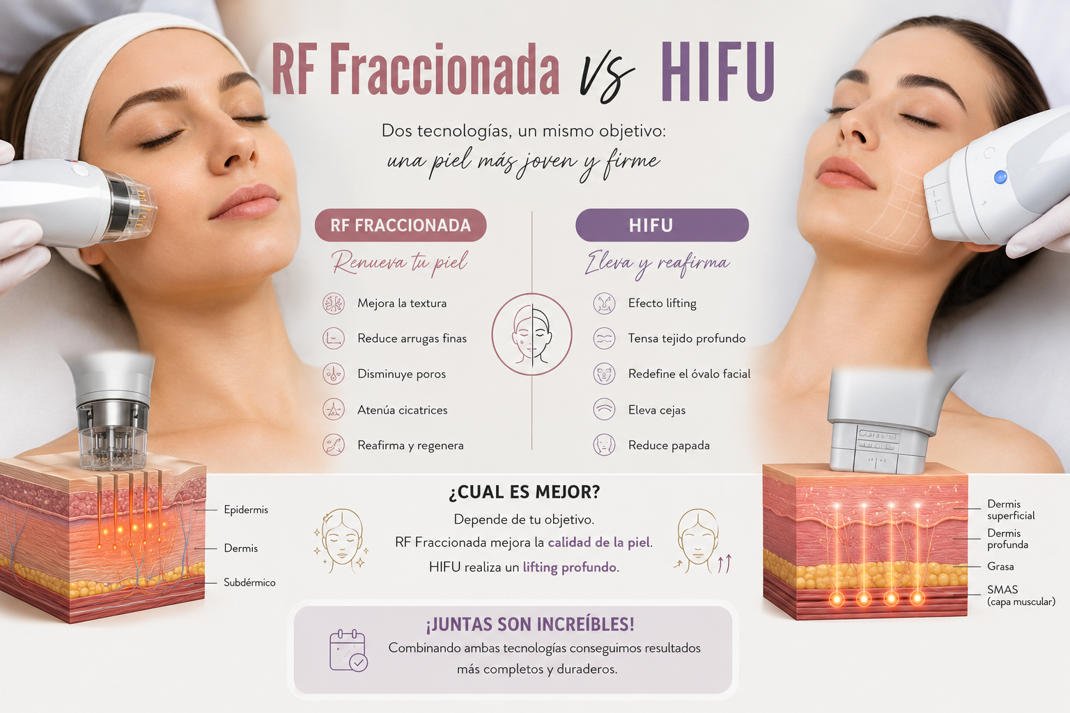 RF Fraccionada vs HIFU