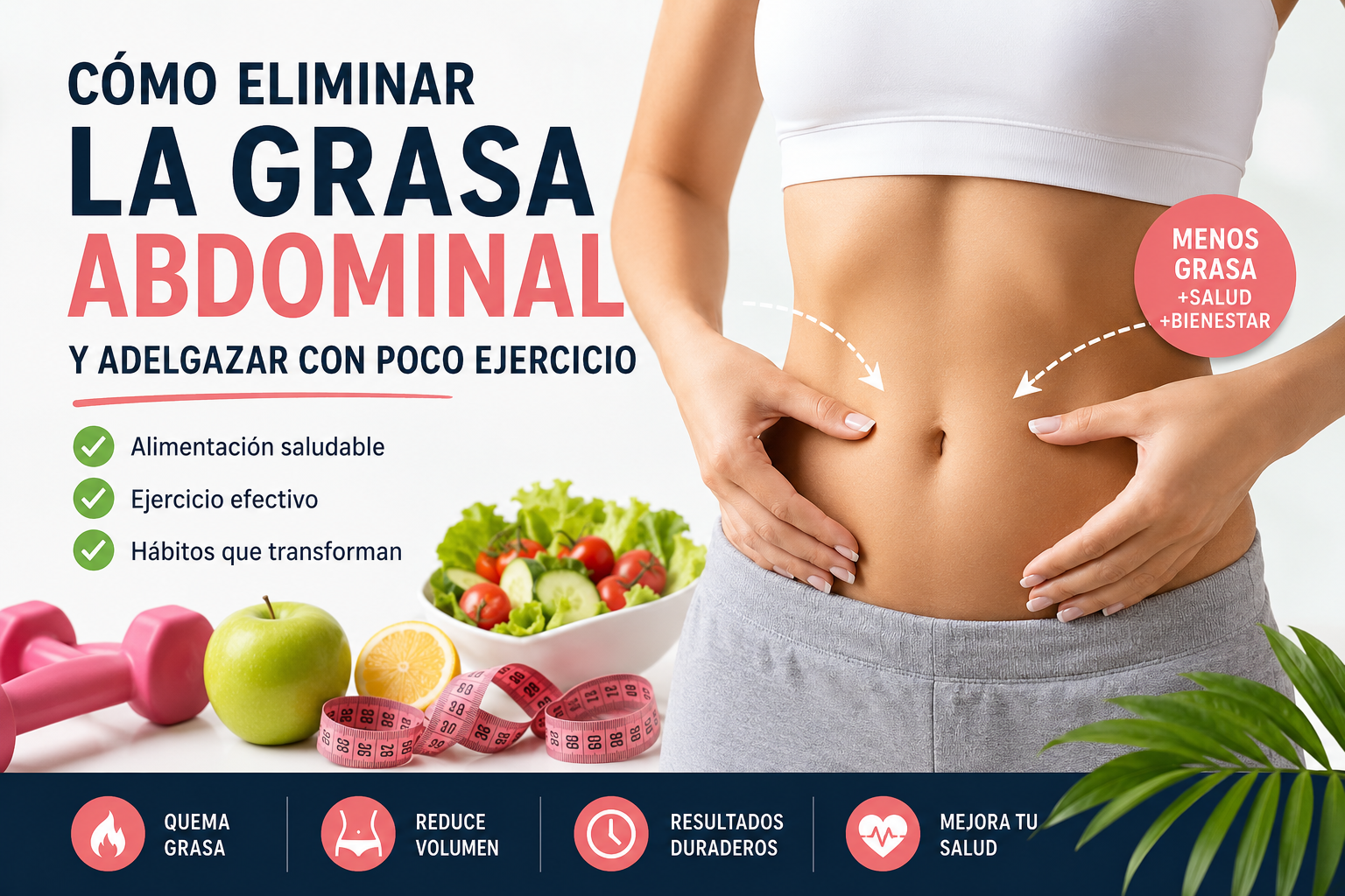 Cómo eliminar la grasa abdominal