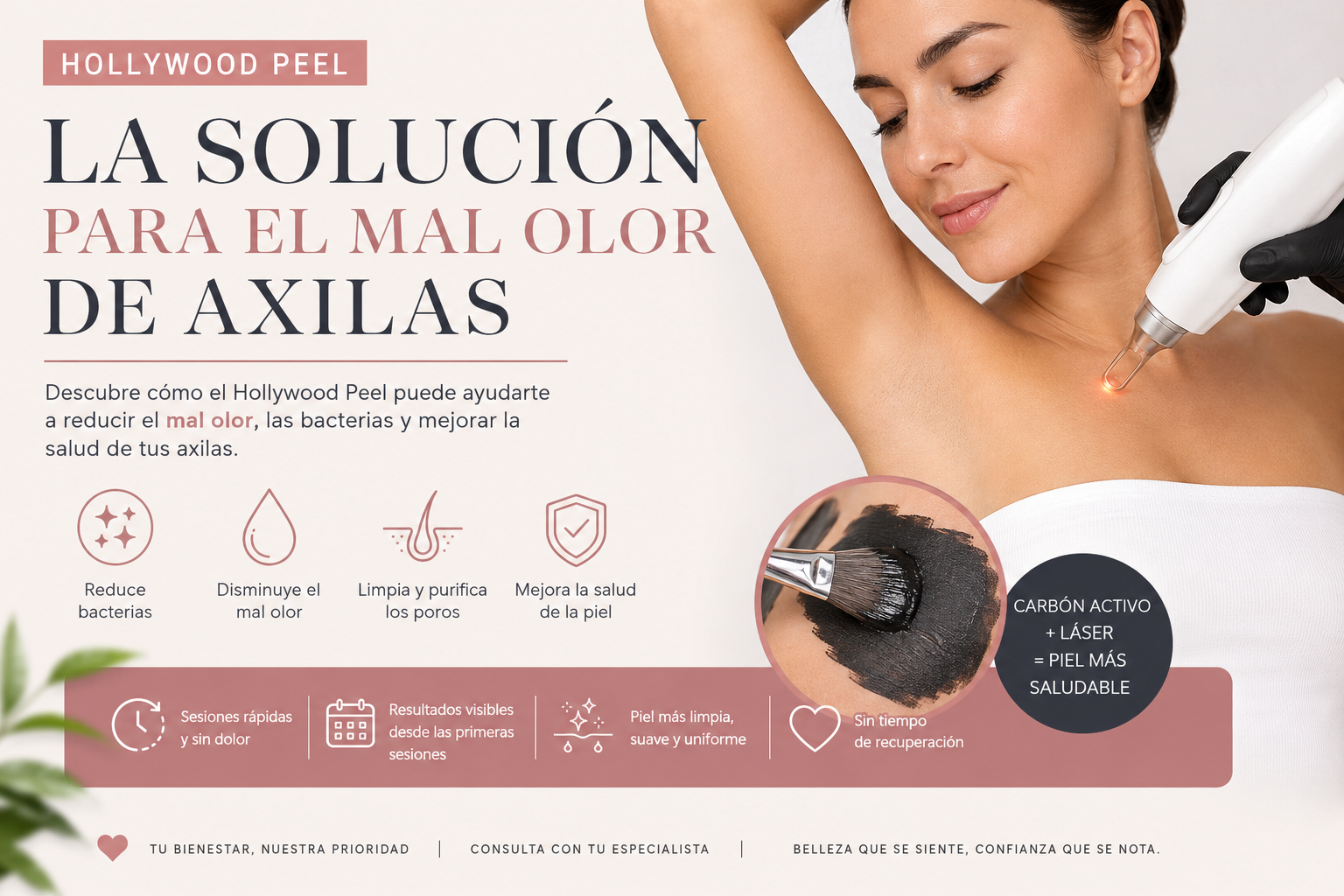 Hollywood Peel para el mal olor de axilas