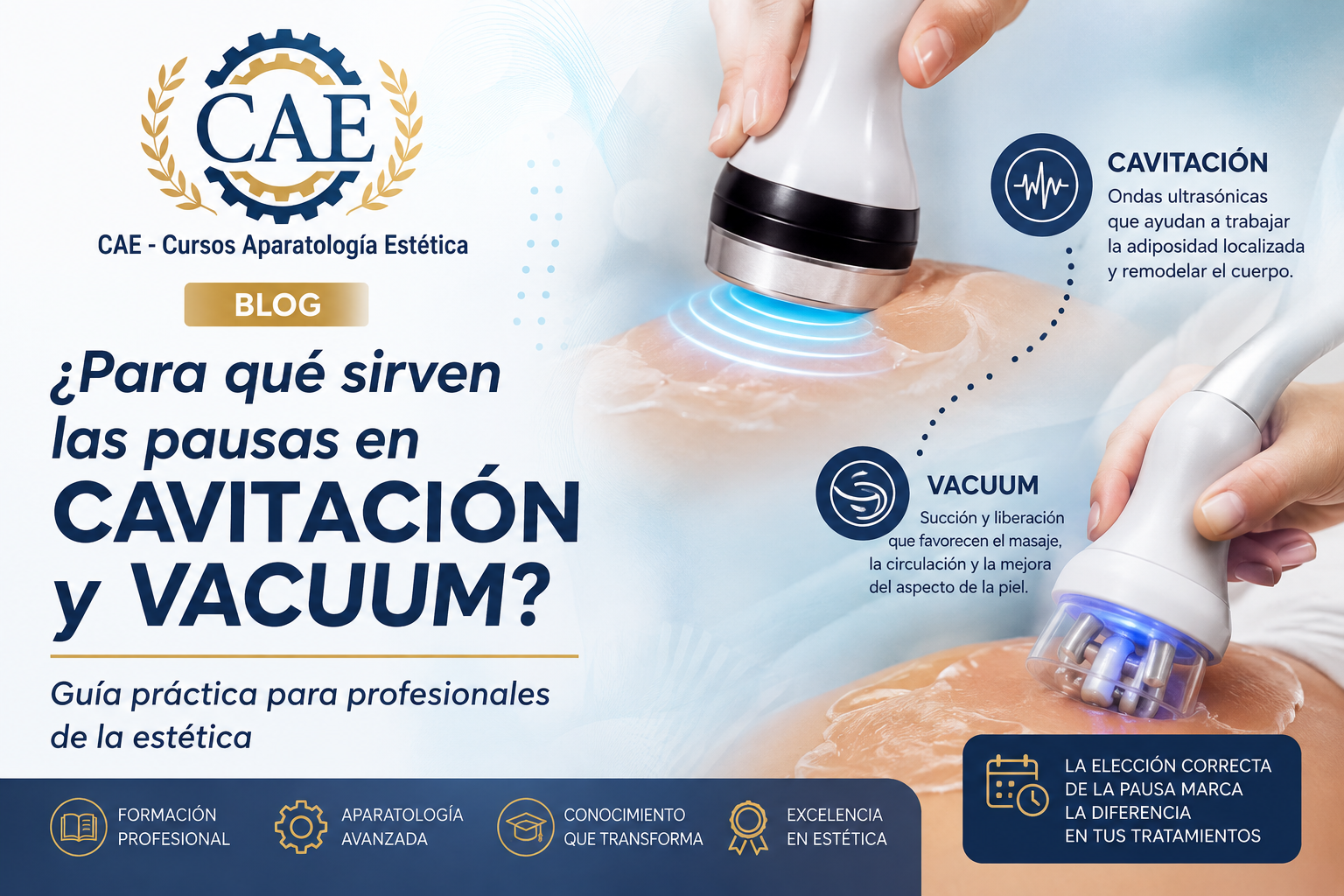 ¿Para qué sirven las pausas en Cavitación y Vacuum?