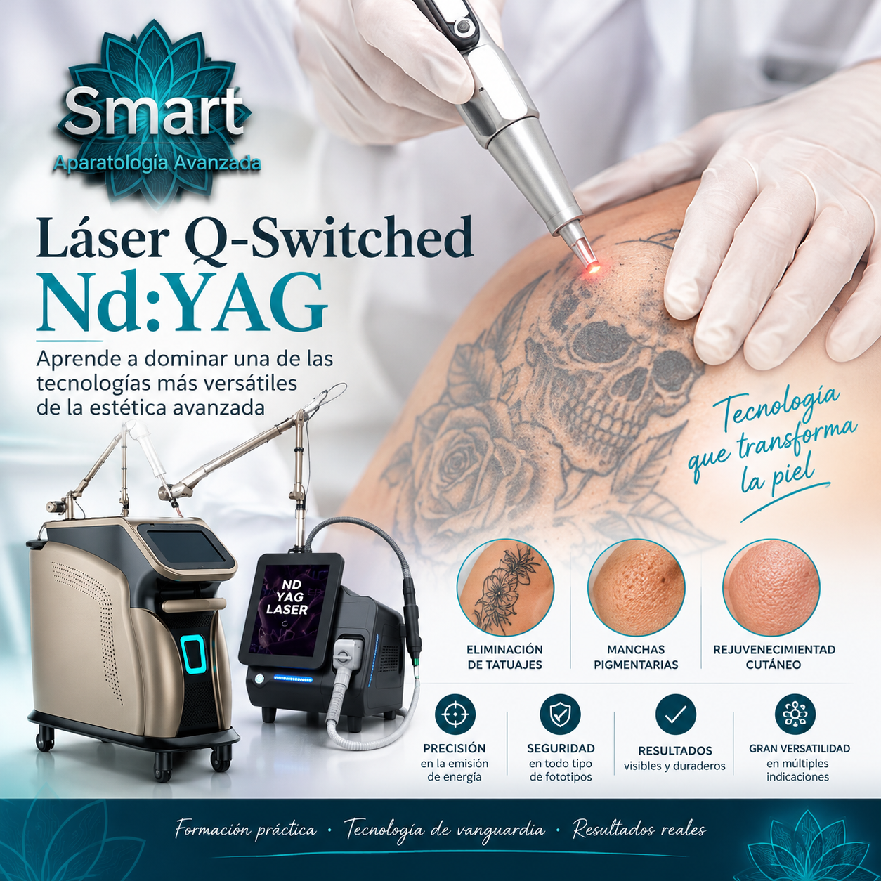 Láser Q-Switched Nd:YAG: aprende a dominar una de las tecnologías más versátiles de la estética avanzada