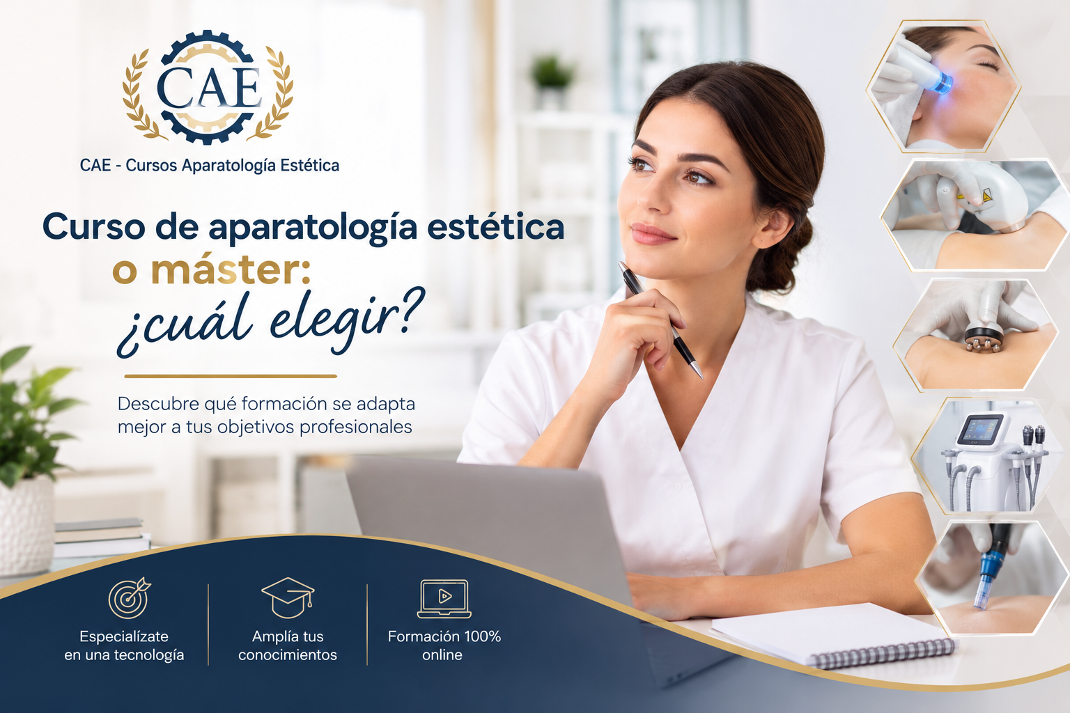 Curso de aparatología estética o máster: ¿cuál elegir?