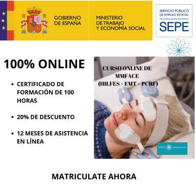 Curso online de estética facial, con descuento y certificación de 100 horas.