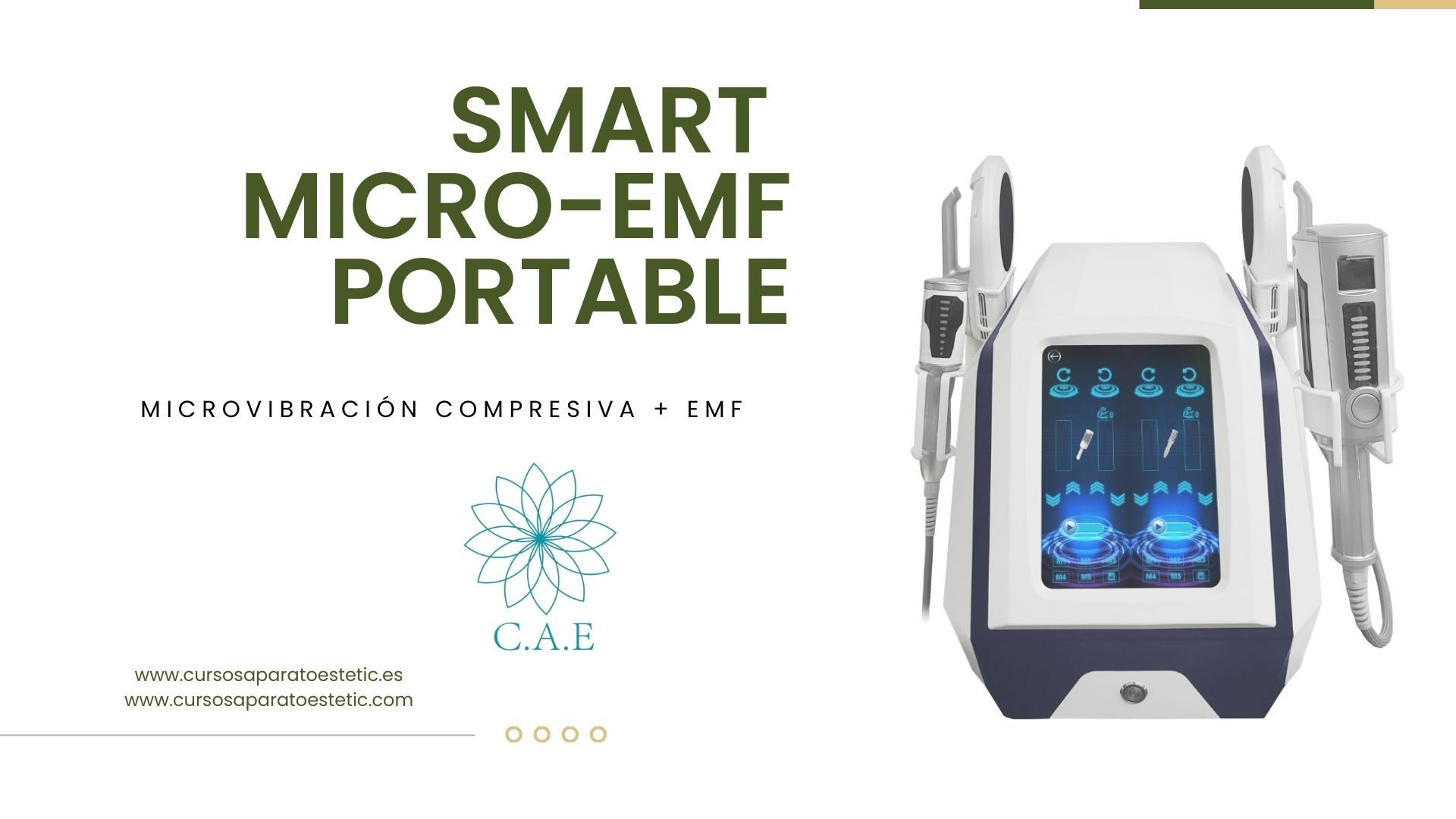 Texto promocional sobre el tratamiento "Smart RF Remove Fat" en un diseño colorido.