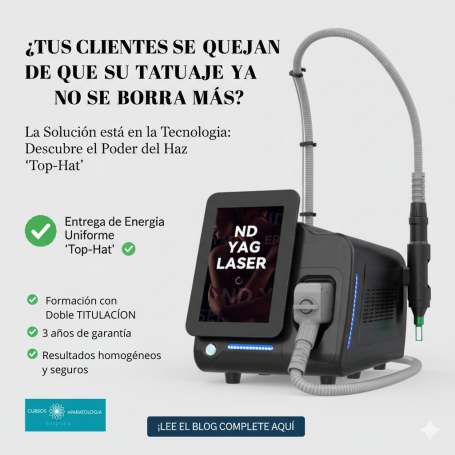 Dispositivo láser para eliminar tatuajes con tecnología "Tap-Hair".