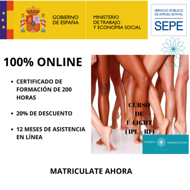 Texto promocional sobre un curso online de formación con descuentos y asistencia.