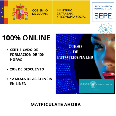 Curso de formación online, 100 horas, 20% de descuento, matrícula abierta.