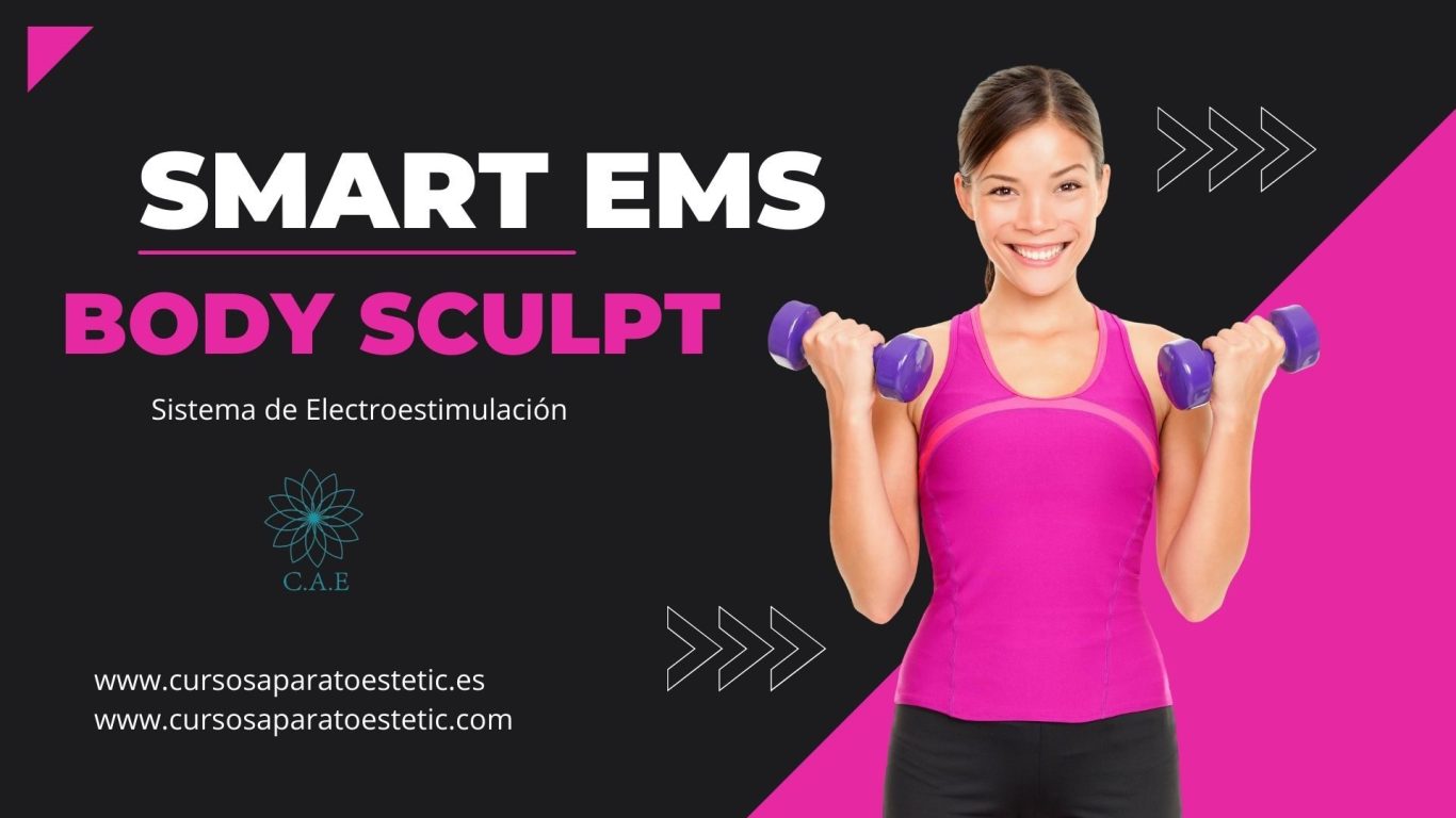 Texto promocional sobre el tratamiento "Smart RF Remove Fat" en un diseño colorido.